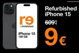 Orange Refurbished iPhone 15 aanbieding