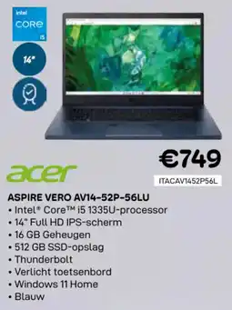 CompuDeals Acer Aspire Vero AV14-52P-56LU aanbieding