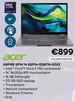 CompuDeals Acer Aspire Spin 14 ASP14-52MTN-50X3 aanbieding