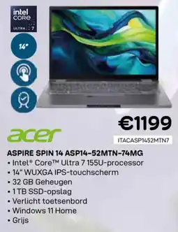 CompuDeals Acer Aspire Spin 14 ASP14-52MTN-74MG aanbieding