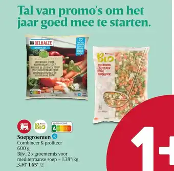 Delhaize Soepgroenten 600g aanbieding