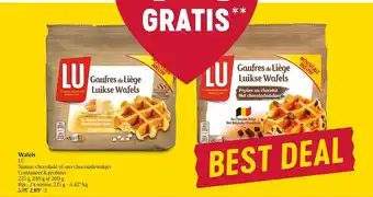 Delhaize Wafels 225g aanbieding