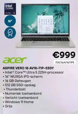 CompuDeals Acer aspire vero 16 AV16-71P-53DY aanbieding