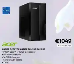 CompuDeals Acer aspire desktop aspire TC-1785 17422 BE aanbieding