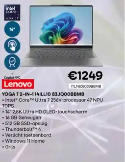 CompuDeals Lenovo yoga 72-IN-114ILL10 83JQ0OBBMB aanbieding
