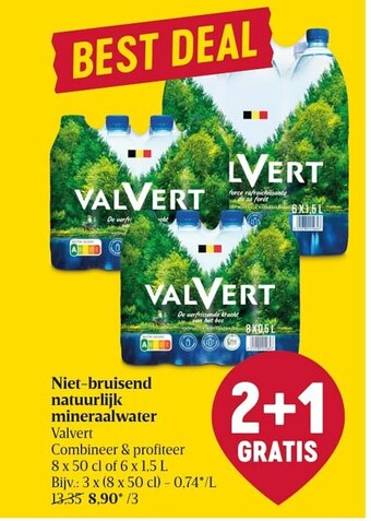 Delhaize Niet-bruisend natuurlijk mineraalwater aanbieding