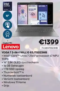 CompuDeals Lenovo yoga 7 2-IN-116ILL10 83JT0023MB aanbieding