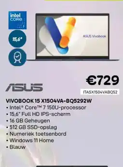 CompuDeals Asus vivobook 15 X1504VA-BQ5292W aanbieding