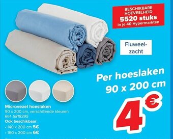 Carrefour Microvezel hoeslaken aanbieding