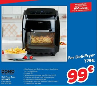 Carrefour Domo Elektro Deli-Fryer Oven DO534FR aanbieding