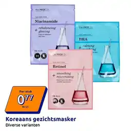 Action Koreaans gezichtsmasker aanbieding