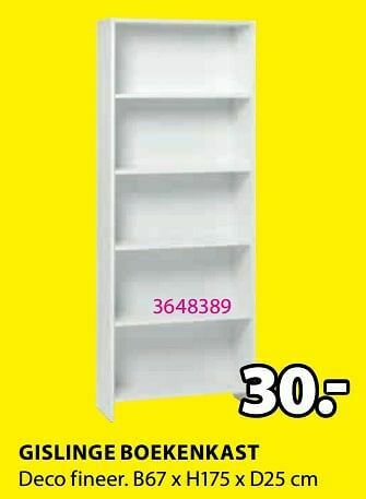 Jysk Gislinge boekenkast aanbieding