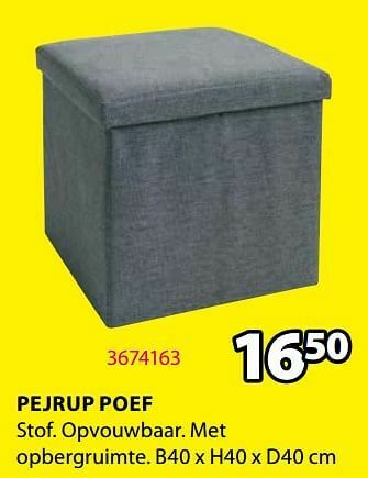 Jysk Pejrup poef aanbieding