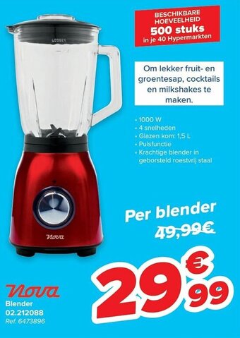 Carrefour Nova Blender aanbieding