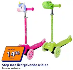 Action Step met lichtgevende wielen aanbieding