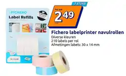 Action Fichero labelprinter navulrollen aanbieding