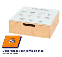Action Opbergdoos voor koffie en thee aanbieding