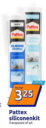 Action Pattex siliconenkit 280 ML aanbieding