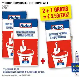 Hubo “HUBO” UNIVERSELE POTGROND 40 L aanbieding
