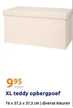 Action XL teddy opbergpoef aanbieding