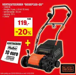 Hubo VERTICUTEERDER “BEOEP320-QS” aanbieding