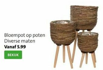 Intratuin Bloempot op poten aanbieding