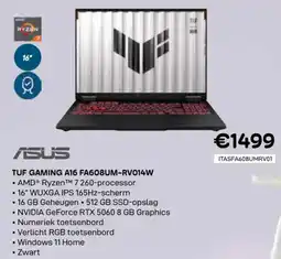 CompuDeals Asus tuf gaming A16 FA608UM-RV014W aanbieding