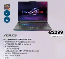 CompuDeals Asus rog strix G16 G614FP-S5017W aanbieding