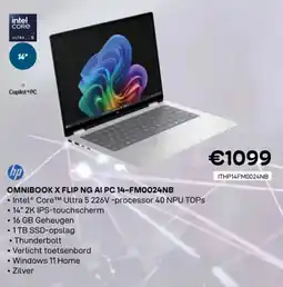 CompuDeals HP omnibook X flip ng AI PC 14-FM0024NB aanbieding
