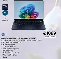 CompuDeals HP Omnibook ultra flip AI PC 14-FH0021NB aanbieding