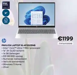 CompuDeals HP Pavilion laptop 16-AF0005NB aanbieding