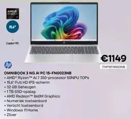 CompuDeals HP Omnibook 3 ng AI PC 15-FN0023NB aanbieding