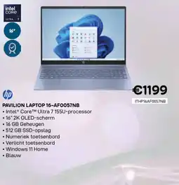 CompuDeals HP Pavilion laptop 16-AF0057NB aanbieding