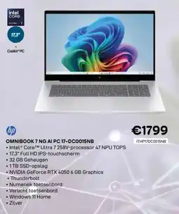 CompuDeals HP Omnibook 7 NG AI PC 17-DC0015NB aanbieding