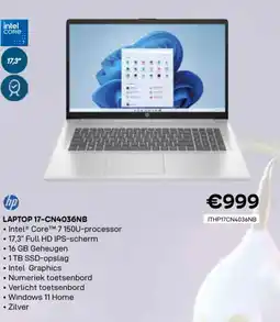CompuDeals HP laptop 17-CN4036NB aanbieding