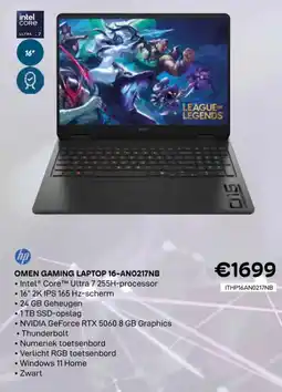 CompuDeals HP Omen gaming laptop 16-AN0217NB aanbieding