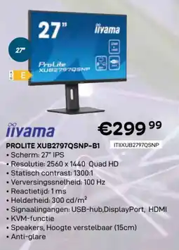 CompuDeals Iiyama prolite XUB2797QSNP-B1 aanbieding