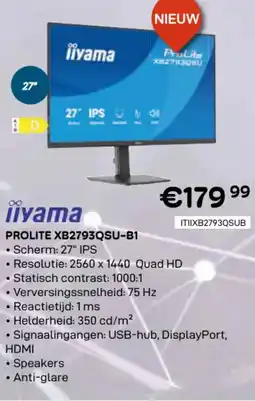 CompuDeals Iiyama prolite XB2793QSU-B1 aanbieding