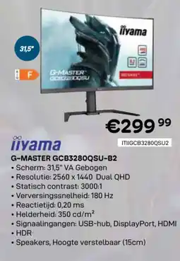 CompuDeals Iiyama G-master GCB3280QSU-B2 aanbieding