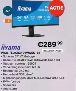 CompuDeals Iiyama prolite XCB3494WQSU-B1 aanbieding
