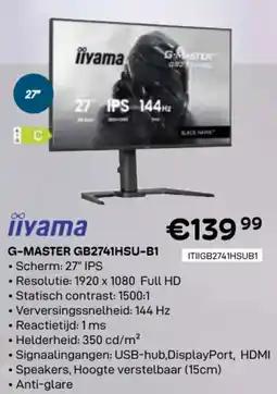 CompuDeals Iiyama G-master GB2741HSU-B1 aanbieding