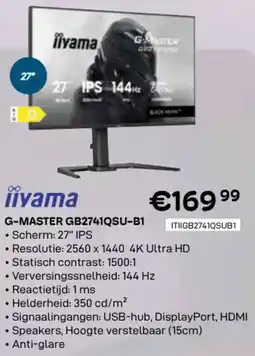 CompuDeals Iiyama G-master GB2741QSU-B1 aanbieding
