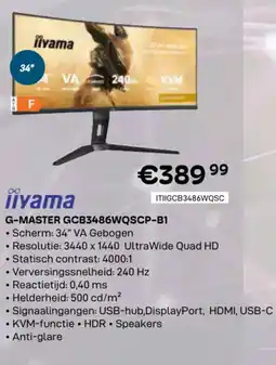 CompuDeals Iiyama G-master GCB3486WQSCP-B1 aanbieding
