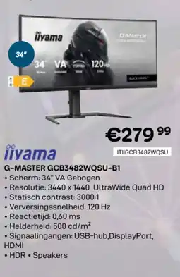 CompuDeals Iiyama G-master GCB3482WQSU-B1 aanbieding