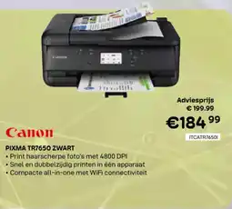 CompuDeals Canon pixma TR7650 zwart aanbieding
