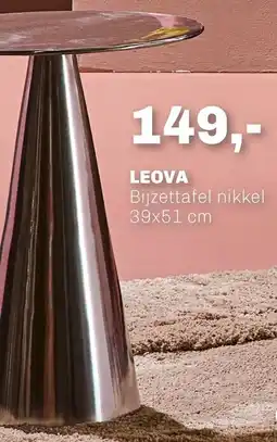 Trendhopper Leova bijzettafel nikkel aanbieding