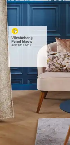 Brico Vliesbehang panel blauw aanbieding