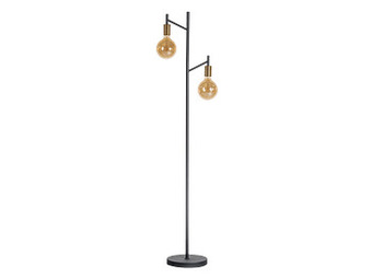 Vloerlamp TREE - Zwart/goud Zwart