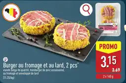 ALDI Burger au fromage et au lard aanbieding