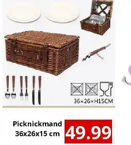 NH Market Picknickmand 36x26x15 cm aanbieding
